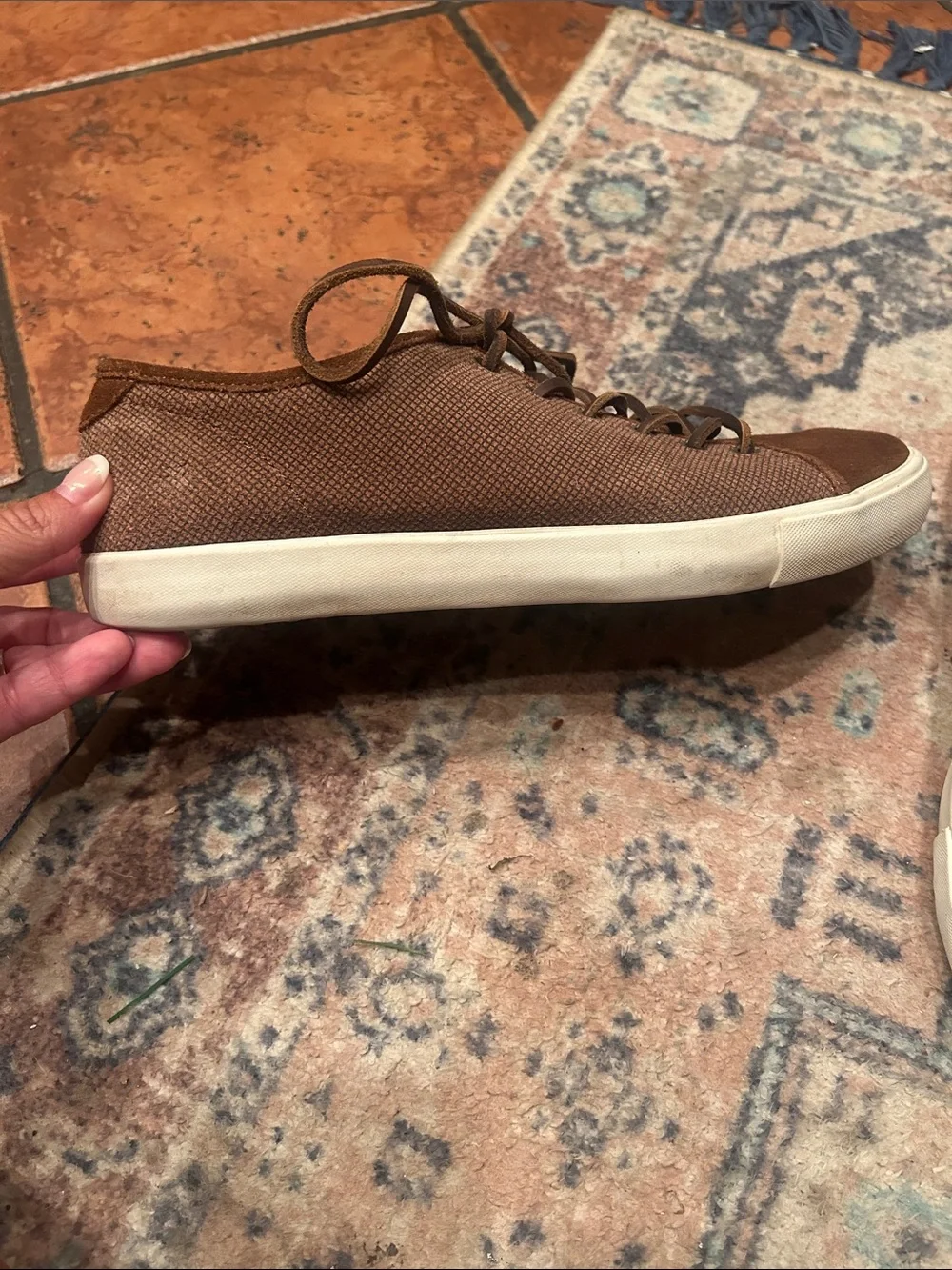Frye Brown Men's Canvas Low-Top Sneakers